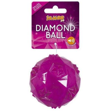 Imagem de Brinquedo Bola Diamond TPR Pequena Rosa - Jambo