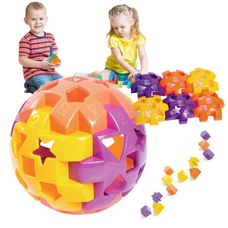 Brinquedo Bola Formas De Encaixe Grande Colorido Didatico Educativo Infantil Bebe - TUTTY Imagem de Brinquedo Bola Formas De Encaixe Grande Colorido Didatico Educativo Infantil Bebe
