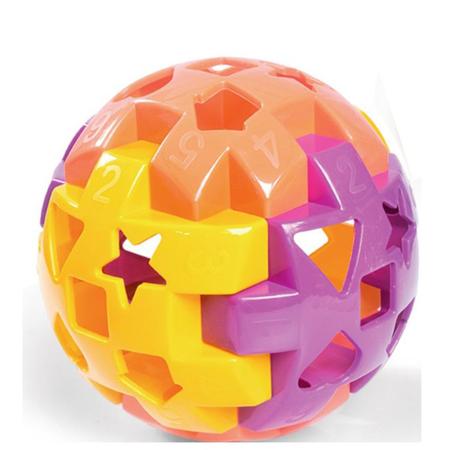 Imagem de Brinquedo Bola Formas De Encaixe Grande  Colorido Didatico Educativo Infantil Bebe