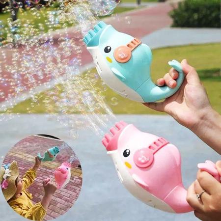 Imagem de Brinquedo bolha de sabão infantil lançador bolinha automatic - OEM