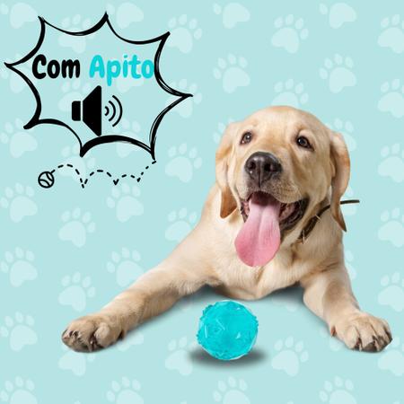 Imagem de Brinquedo Bolinha Diamante Anti-stress Para Cães Médio e Grande Cor Azul - Jambo Pet