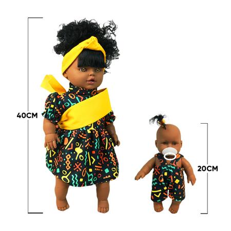 Boneca Infantil Ayana Negra Criança Pequena Roupas Africanos - Adijomar -  Bonecas - Magazine Luiza