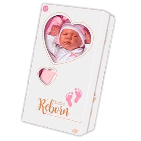 Boneca Bebe - Reborn - Olho Fechado - Rosa NOVABRINK
