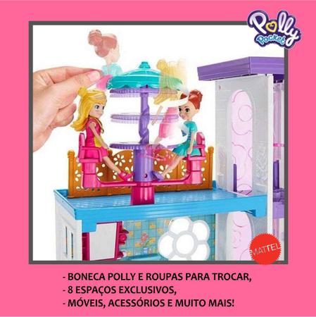 Brinquedo Boneca Mega Casa Surpresa Escala Polly Pocket GFR12 Completa  Original Matel Poly Playset em Promoção na Americanas