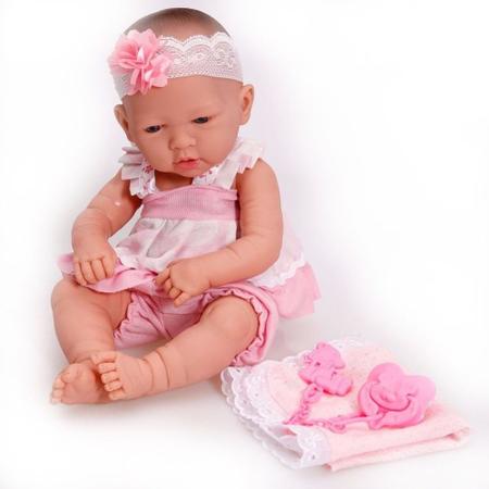 lifcasual Boneca bebê reborn menina 17 boneca de arte para bebês da vida  real corpo de pano macio ótimo para maiores de 3 anos roupas pontilhadas  rosa : : Brinquedos e Jogos