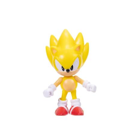 Brinquedo Boneco de 8cm Candide 3402 Super Sonic Articulado - Amarelo
