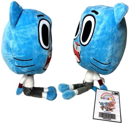 Brinquedo Boneco De Pelúcia Personagem Infantil Gumball Azul - 28