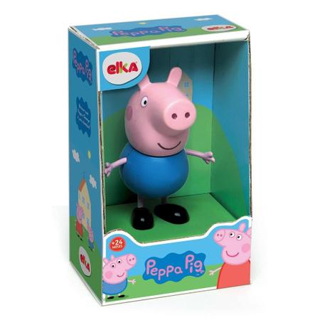 Imagem de Brinquedo Boneco George Peppa Pig em Vinil 15cm Oficial Elka