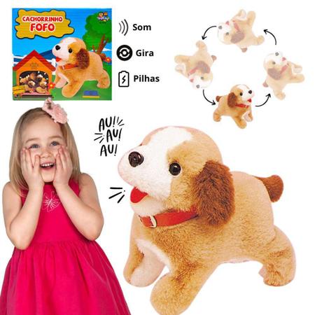 Brinquedo Cachorro vira cambalhota com som criança presente - Toy ...