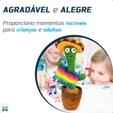 Imagem de Brinquedo Cacto Dançante Falante Interativo Recarregável