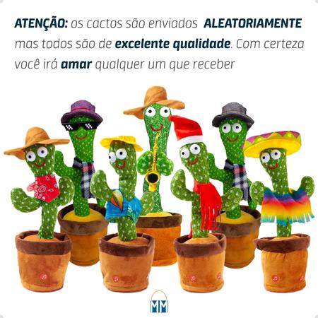 Imagem de Brinquedo Cacto Dançante Falante Interativo Recarregável