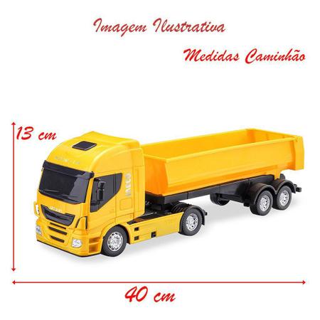 Caminhão de Brinquedo Caçamba com Carga Iveco Azul no Shoptime