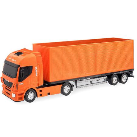 Caminhão De Brinquedo Carreta Caçamba Iveco Hi Way Miniatura - R$ 62