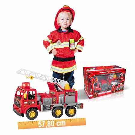 Caminhão Brinquedo Bombeiro Fire c/ Som E Luz - Magic Toys no Shoptime
