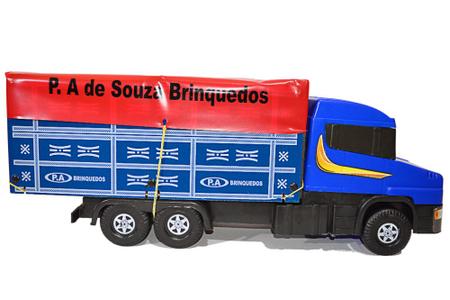 Caminhao carreta bau de brinquedo gigante plast e mad 70cm - P&A - Caminhões,  Motos e Ônibus de Brinquedo - Magazine Luiza