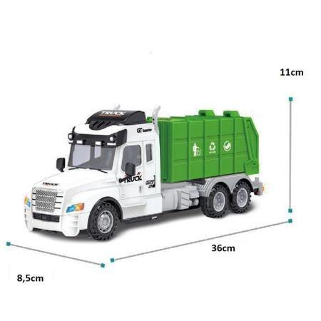 Imagem de Brinquedo Caminhao de lixo controle remoto  com som luz