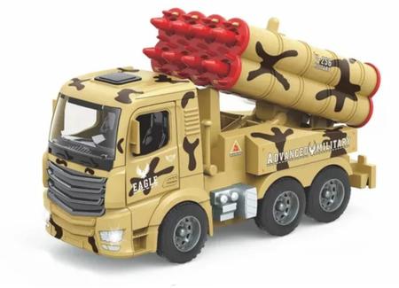 Imagem de Brinquedo Caminhão Exército Bate E Volta Com Luzes E Som