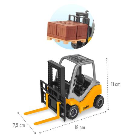 Brinquedo Caminhão Iveco C/ Empilhadeira Miniatura - Usual