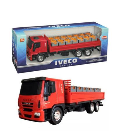 Caminhão de Brinquedo azul - IVECO Tector Dropside-ref 341 - USUAL