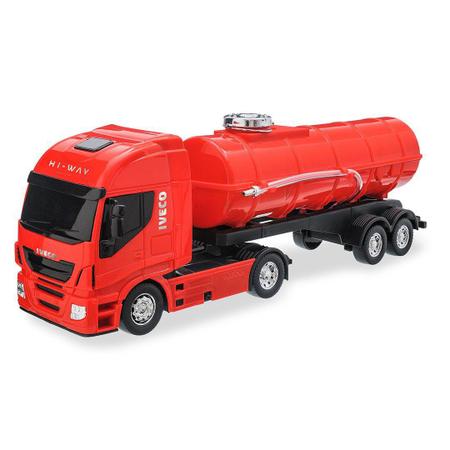 Brinquedo Caminhão Iveco Hi Way Tanque Vermelho