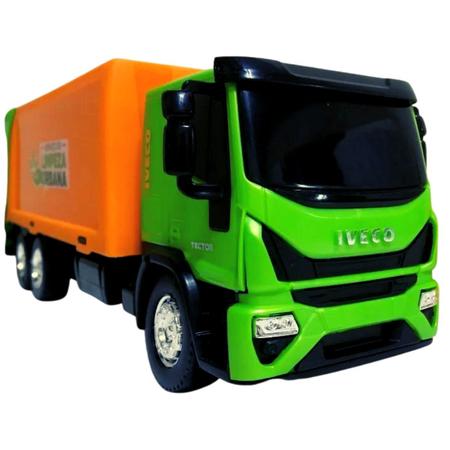 Brinquedo Caminhao Iveco Tector Coletor Limpeza Urbana Usual