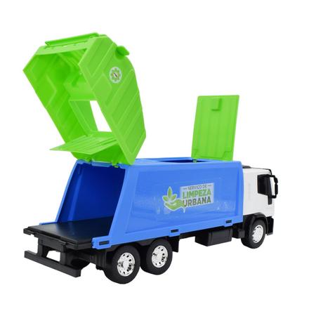Caminhão De Brinquedo Lixo Coleta Menino Limpeza Urbana