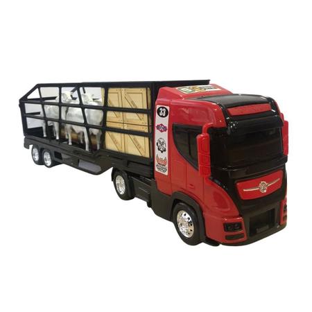 Caminhão Brinquedo Boiadeiro Com Boizinhos Top Truck