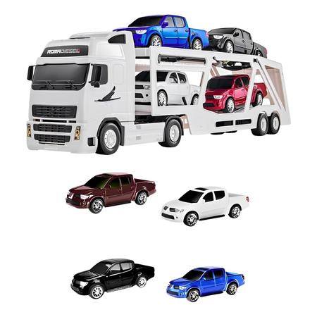 Brinquedo Carreta Caminhão Cegonheira Gigante Diesel Rx Branco 1309 - Roma  - Roma Brinquedos - Caminhões, Motos e Ônibus de Brinquedo - Magazine Luiza