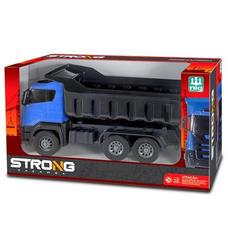 Brinquedo Infantil Caminhao Strong Cacamba Azul Nig - Papellotti