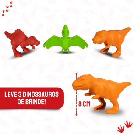 Caminhão Gigante T-rex Safari - Rodas Livres De 48cm + Dinos