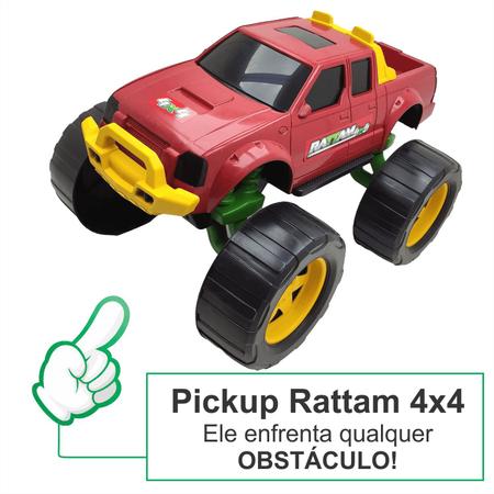 Caminhonete Roda Livre - Rattam 4x4 - Off Road - Vermelho - Usual Brinquedos