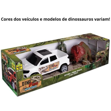 Imagem de Brinquedo Carrinho Carro com Dinossauro e Soldado Dino Park