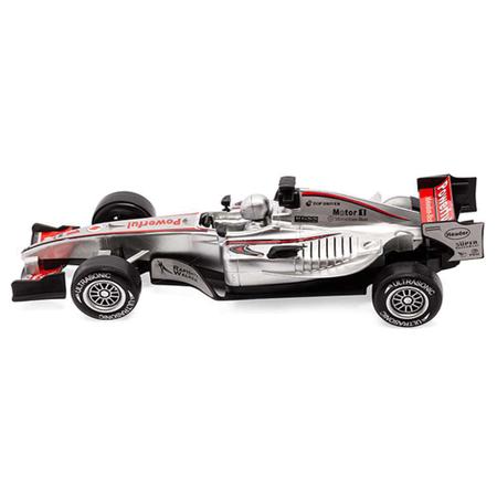 Brinquedo Carrinho Corrida Formula 1 A Fricção Com Som Prata