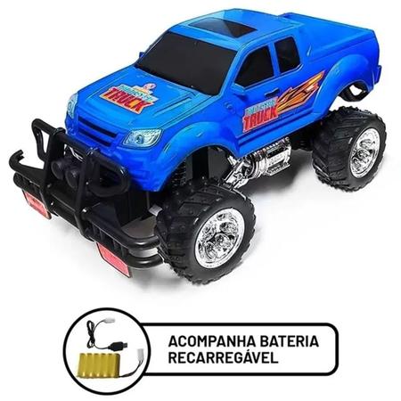 Brinquedo Carrinho de Controle Remoto Pick Up Monster Para Crianças -  Polibrinq - Baby&Kids