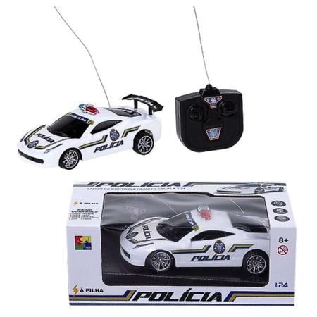 Brinquedo Carrinho de Policia c/ Controle Remoto Branco - Shop