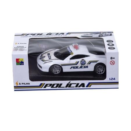 Brinquedo Carrinho de Policia c/ Controle Remoto Branco - Shop