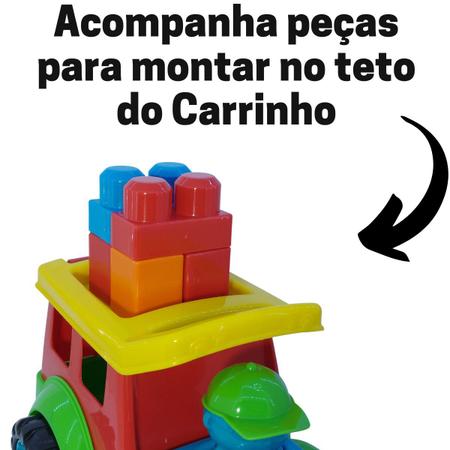 Imagem de Brinquedo Carrinho Didatico Pedagogico Com Peças De Encaixar