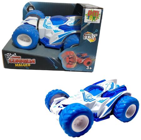 Brinquedo Carrinho Fricção Corrida Maluco Gira 360 Dm Toys