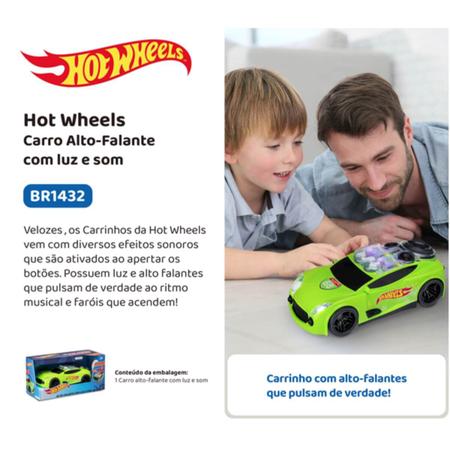 Hot Wheels Carro Super Jet Verde com Luz e Som Multikids - BR1822 -  lojamultikids
