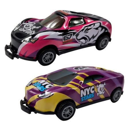 Imagem de Brinquedo Carrinho Maluco Bate e Pula Kit Com 2un Crazy Cars