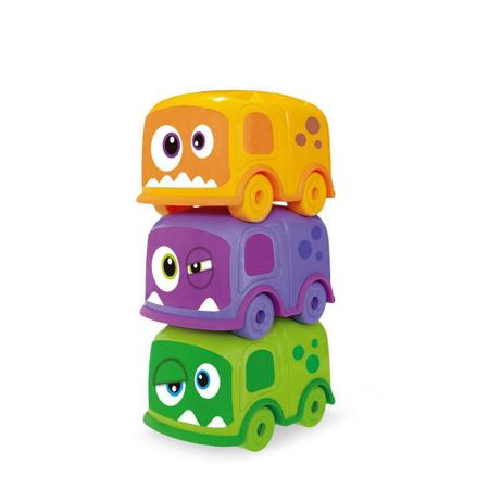 Imagem de Brinquedo Carrinho Menino Monster Bus Trio Ludi Club Usual