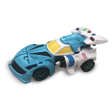 Imagem de Brinquedo Carrinho Vira Robo Azul E Branco Toyng