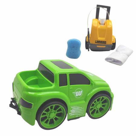 Carrinho Com Lava Rápido Wash Garage Pick-up Brinquedo