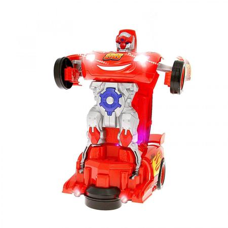 Imagem de Brinquedo Carro Robô Transforma Com Som e Luz + 4 Pilhas - Toy King