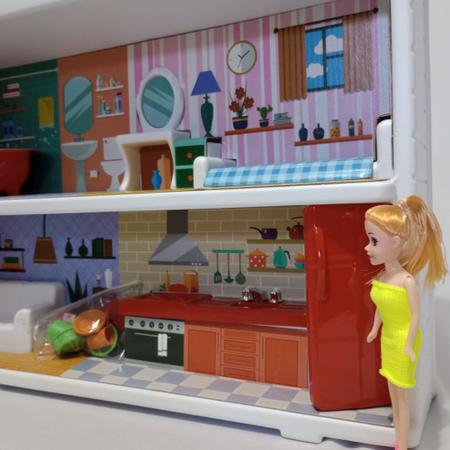 Quarto de Casinha de Barbie com Cama Infantil Brinquedo - LUA DE CRISTAL -  Casinha de Boneca - Magazine Luiza