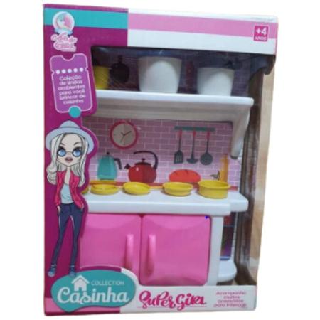 Imagem de Brinquedo Casinha Boneca Super Girl Armarinho C/ Acessórios