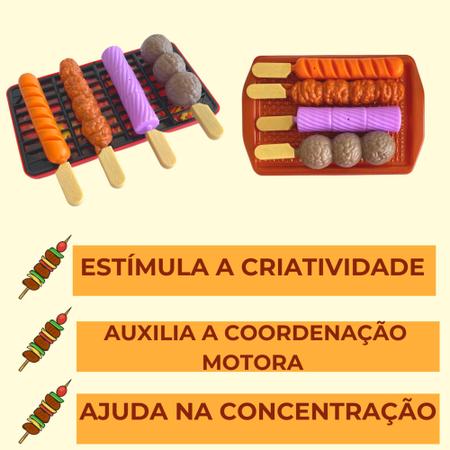 Jogo Comidinha Churrasco brinquedo infantil presente natal