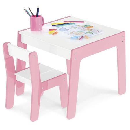 Imagem de Brinquedo Conjunto Mesa e Cadeira Infantil Rosa - 990