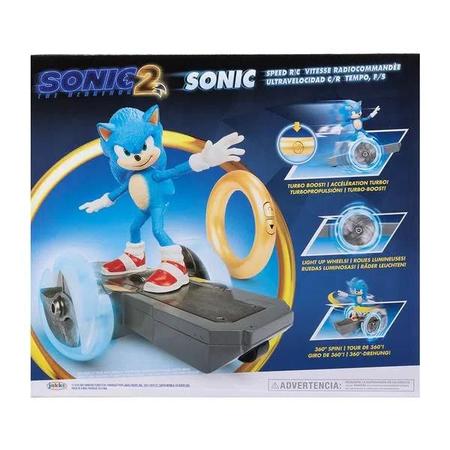 Boneco Sonic 2 Movie Sonic Speed Controle Remoto Candide - Papellotti