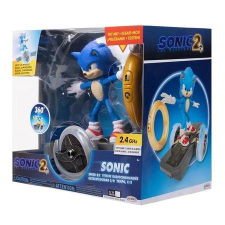 Boneco Sonic 2 Filme Veiculop De Controle Remoto E Luz Speed